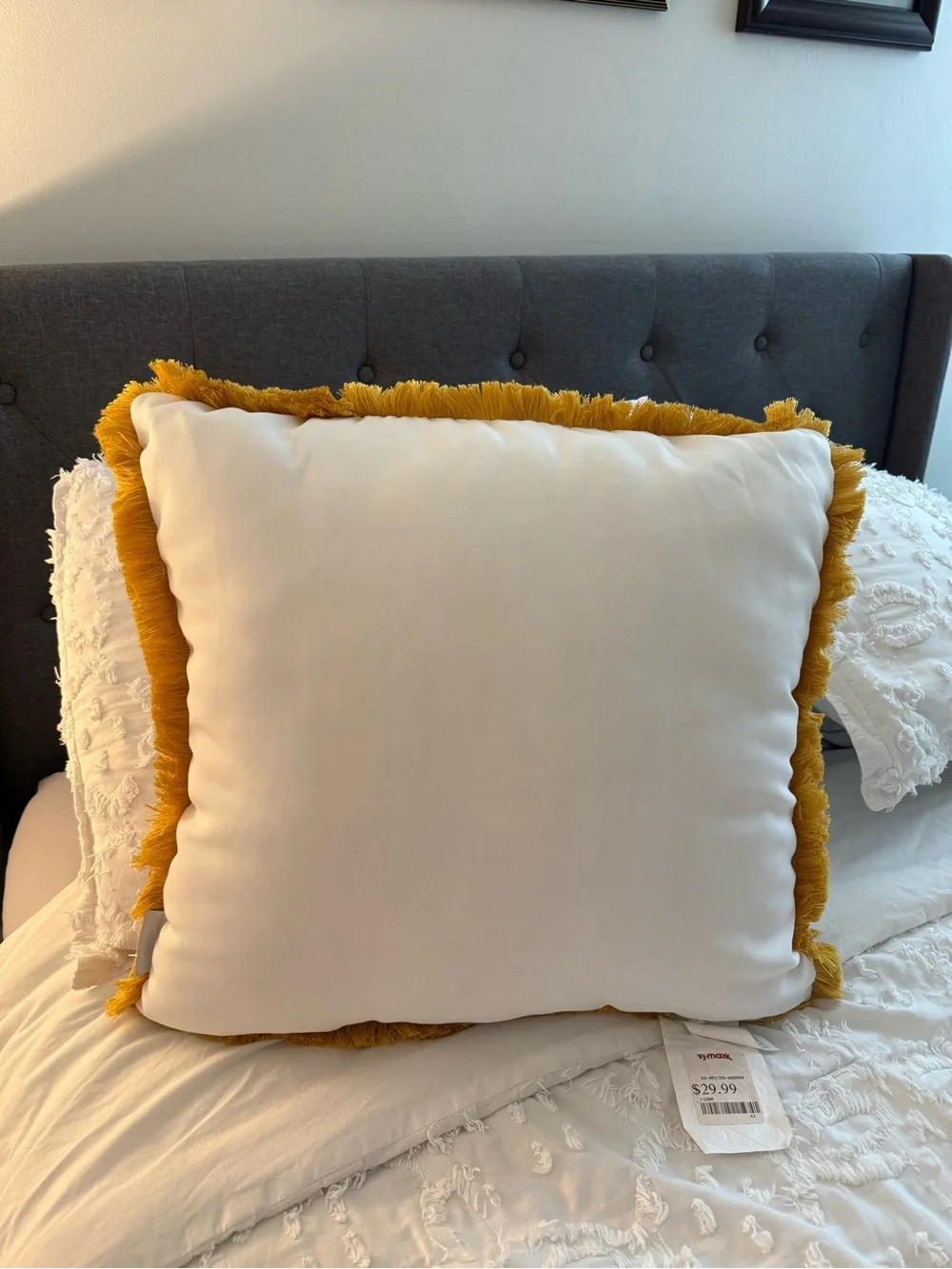 Rae Dunn Soak Up The Sun Fringe Throw Pillow